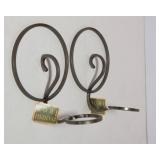 Danish Iron Sconces & Metal Wall Hanging – 3 Pieces