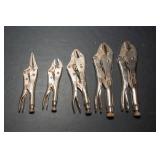 Set of 5 Vice Grips