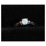 Opal 10K White Gold Ring – Size 7