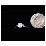 Opal 10K White Gold Ring – Size 7