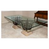 Heavy Glass Top Dining Table – 96" x 45"