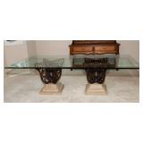 Heavy Glass Top Dining Table – 96" x 45"