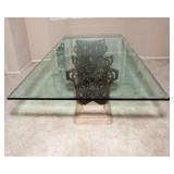 Heavy Glass Top Dining Table – 96" x 45"