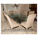 Heavy Glass Top Dining Table – 96" x 45"