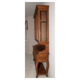 Vintage Oak Hutch – Two-Piece