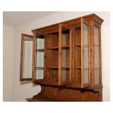 Vintage Oak Hutch – Two-Piece