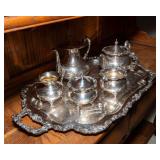 Silverplate Tray Serve Set – Ascot Sheffield Design by Community