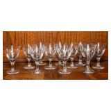 Fostoria 11-Piece Sherry Glasses – Clear Etched Wheat Design