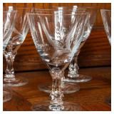 Fostoria 11-Piece Sherry Glasses – Clear Etched Wheat Design