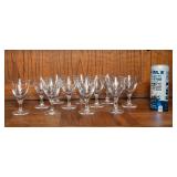 Fostoria 11-Piece Sherry Glasses – Clear Etched Wheat Design