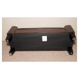 Cushioned Faux Leather Storage Bench – 56" W x 18" D x 22" H