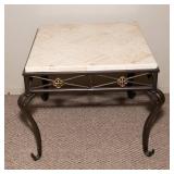 Marble-Look Side Table – 26" Square x 24" High