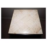 Marble-Look Side Table – 26" Square x 24" High