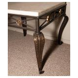 Marble-Look Side Table – 26" Square x 24" High