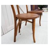 Two Wooden Bistro Chairs