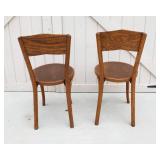 Two Wooden Bistro Chairs