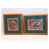 Randal Spangler Framed & Matted Dragon Prints – Set of 2- Artist Proof and Limited Edition