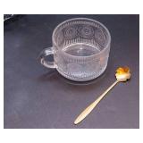 Set of 4 Unique Clear Glass Items