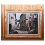 Handpainted Italian Artwork on Canvas – 27.5" x 19.5"