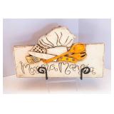 Miscellaneous Home Decor Lot – Tray, Potpourri Jar & Mangia Sign