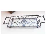 Miscellaneous Home Decor Lot – Tray, Potpourri Jar & Mangia Sign