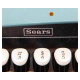 Vintage Sears Citation Portable Typewriter – Teal Blue