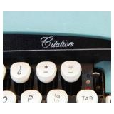 Vintage Sears Citation Portable Typewriter – Teal Blue