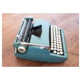Vintage Sears Citation Portable Typewriter – Teal Blue