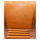 Set of Two Wooden Work Tables – 36" x 36" x 29.5"