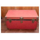 Vintage Red Trunk – 31" x 16.5" x 15.5"