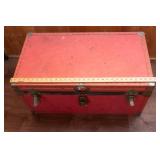 Vintage Red Trunk – 31" x 16.5" x 15.5"