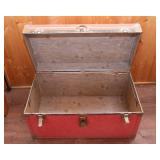 Vintage Red Trunk – 31" x 16.5" x 15.5"