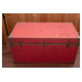 Vintage Red Trunk – 31" x 16.5" x 15.5"