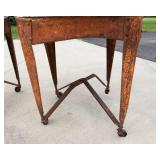 Set of 2 Galvanized Wash Basins on Stands