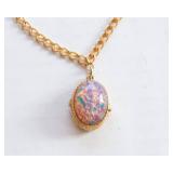 Set of Two Necklaces – Vintage Perfume Locket & Beaded Necklace