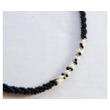 Black & Silver Tone Jewelry Lot – Necklace & Earrings + Beaded Necklace