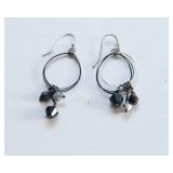 Black & Silver Tone Jewelry Lot – Necklace & Earrings + Beaded Necklace