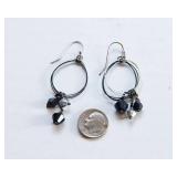 Black & Silver Tone Jewelry Lot – Necklace & Earrings + Beaded Necklace