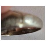 Vintage 15K White Gold Ring – Blue Star Sapphire (Size 10.5)