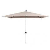 Hampton Bay 6.5 ft. x 10 ft. Aluminum Market Tilt Patio Umbrella in Riverbed   Customer Returns See Pictures