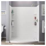 American Standard Ovation Curve 60 in. W x 72 in. H 3-Piece Glue Up Alcove Subway Tile Shower Walls in Arctic White    Customer Returns See Pictures
