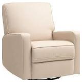 HOMCOM Recliner Chair for Adults, Adjustable Single Sofa with Thick Cushion, Breathable Fabric Glider Rocker, Cream White  Customer Returns See Pictures