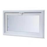 TAFCO WINDOWS 32.25 in. x 22.25 in. White Double-Pane Insulated Glass Hinged Vinyl Hopper Inswing Basement Window with Screen  Customer Returns See Pictures