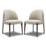 Poly and Bark Pietta Luna Grey Fabric Dining Chair Set of 2   Customer Returns See Pictures