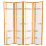 RED LANTERN 6 ft. Honey 4-Panel Room Divider Customer Returns See Pictures