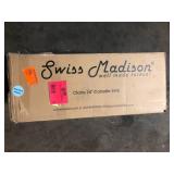 Claire 24 in. Ceramic Matte Black Console Sink Basin Black Legs by Swiss Madison  Customer Returns See Pictures