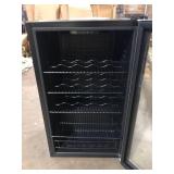 NewAir 19 in. Single Zone 126 (12 oz.) Cans, Beverage and Wine Cooler Fridge with Flip Shelf, in Stainless Steel  Customer Returns See Pictures