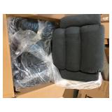 Uixe Modern Dark Gray Polyester Upholstered Recliner Chair with Adjustable Backrest and Footrests  Customer Returns See Pictures