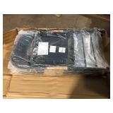 National Public Seating Black Vinyl Padded Seat Stackable Folding Chair (Set of 4)  Customer Returns See Pictures