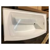 American Standard Ovation Curve 60 in. x 30 in. Soaking Bathtub with Right Hand Drain in Arctic White Damaged   Customer Returns See Pictures